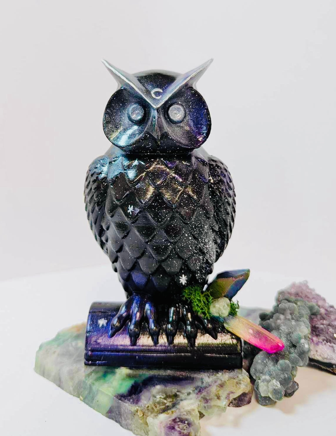 Galaxy crystal owl 15cm