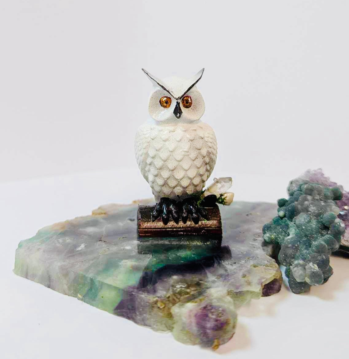 Crystal snowy owl extra small