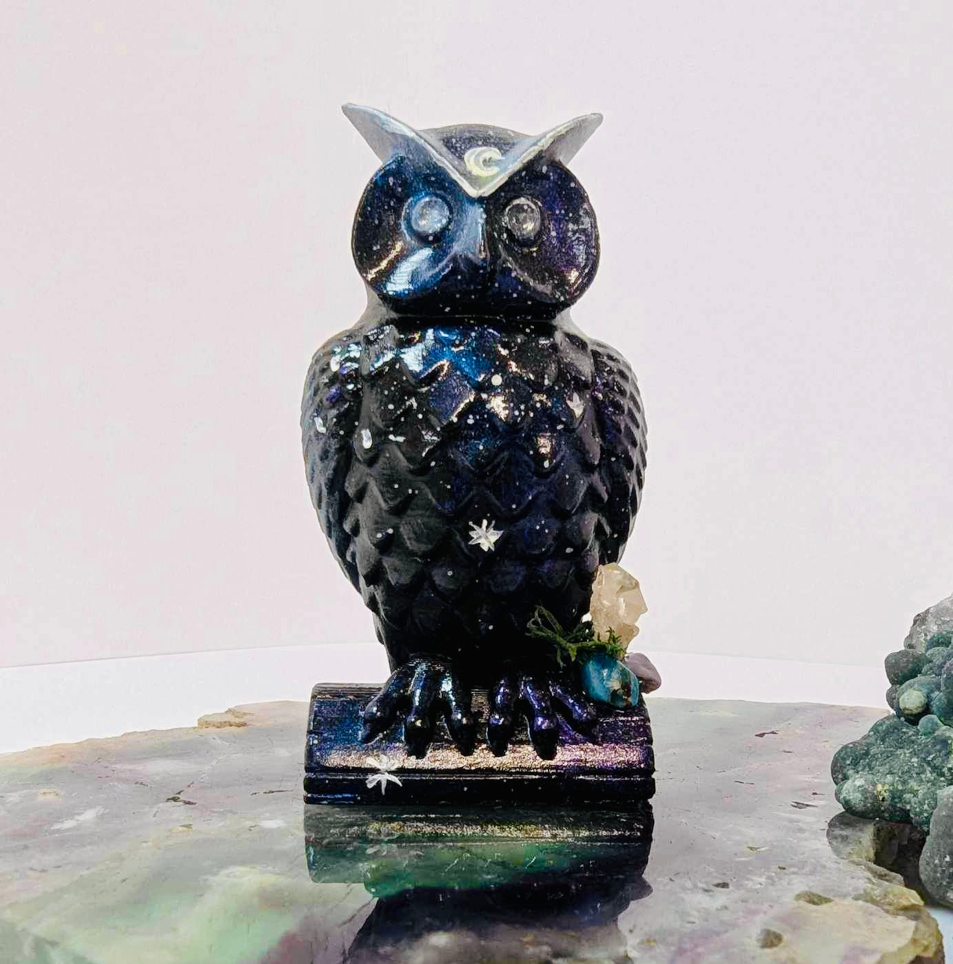 Galaxy Crystal owl 7cm