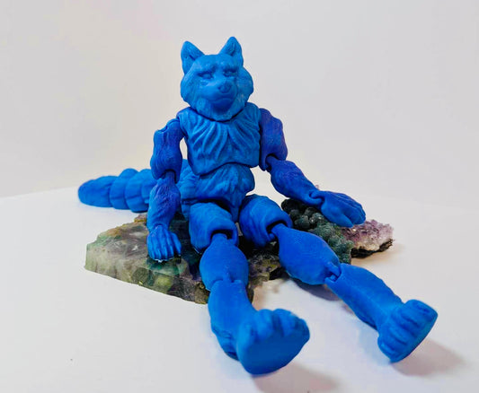 Articulated werewolf blue and purple