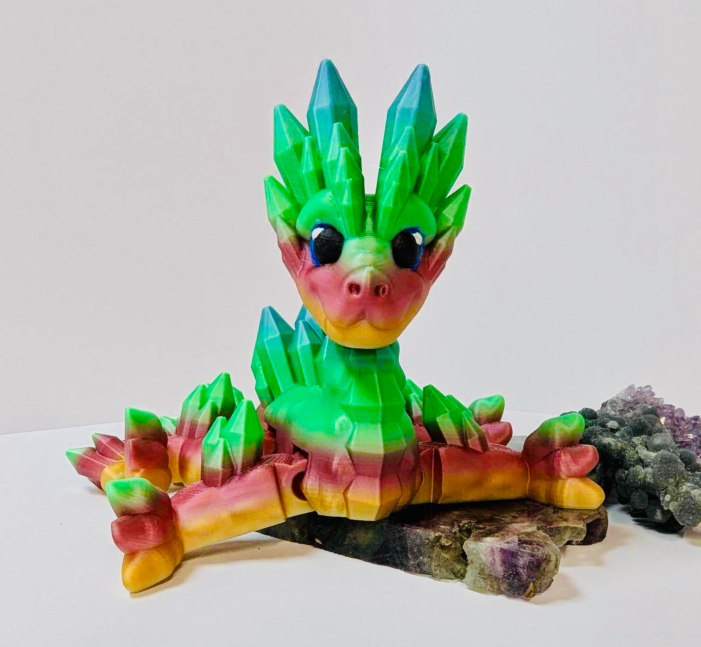 Articulated crystal dragon rainbow