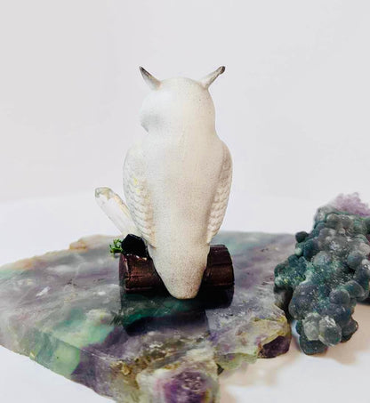 Crystal snowy owl extra small