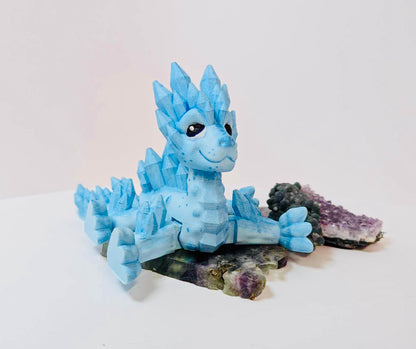 Articulated ice crystal dragon