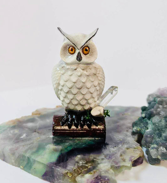 Crystal snowy owl extra small