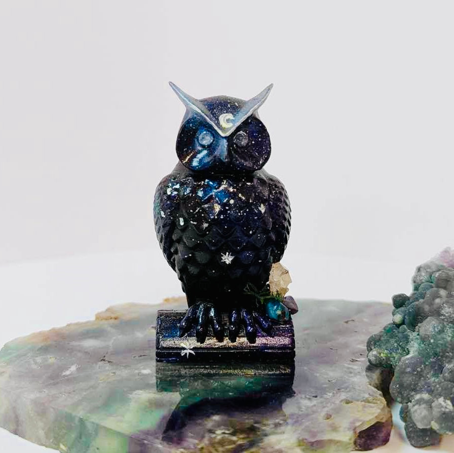 Galaxy Crystal owl 7cm