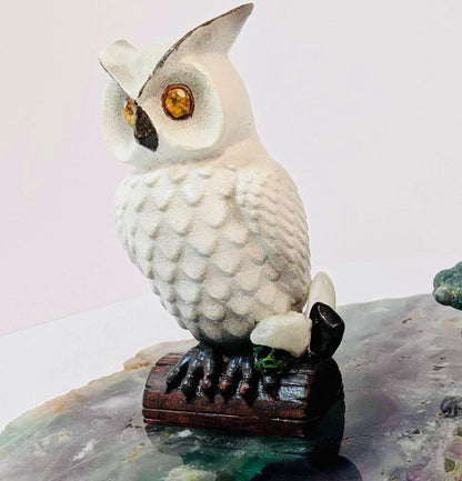 Crystal snowy owl extra small